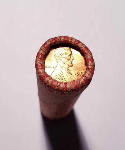 1977 Lincoln Memorial Cent BU Roll 50 Cents Cover