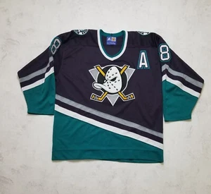 Anaheim Mighty Ducks #8 Teemu Selanne Starter Ice Hockey Shirt Jersey Size XL - Picture 1 of 24