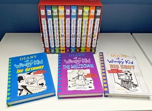 Lot of 13 Jeff Kinney DIARY OF A WIMPY KID Books: 1-10 boxed set, 12, 13, 16 EUC - Picture 1 of 5