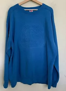 Felpa blu girocollo logo rialzato "Live Free or Die New Hampshire" taglia XL - Foto 1 di 4