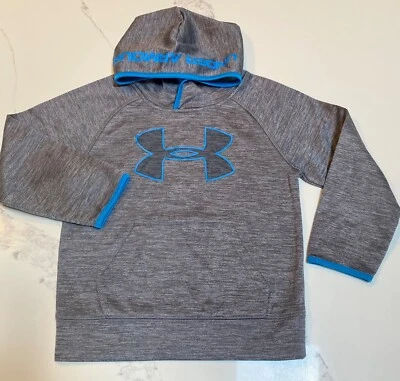 Hoodie Under Armour Boy's Gray Fleece Lined Size 5 - Image 1 of 3