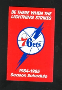 1984-85 Philadelphia 76ers Pocket Schedule - Picture 1 of 1