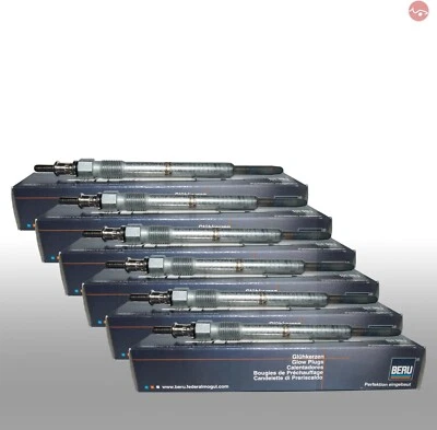 6x Beru Glow Plug GN003 for Mercedes OM611 OM646 OM612 OM613 CDI - Image 1 of 4
