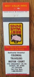 SAUGUS, MASSACHUSETTS MATCHBOOK MATCHCOVER: COLONIAL TRAVELERS MOTOR COURT -D - Picture 1 of 1