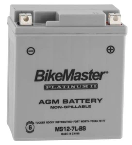 BikeMaster AGM 12V Platinum Battery For Suzuki DR125SE 1994-1996 Grey HTX7L-FA - Picture 1 of 3