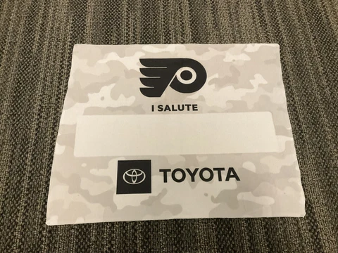 PHILADELPHIA FLYERS 2022 "I SALUTE" MILITARY VETERANS RALLY TOWEL 11/13/22~SGA Cover