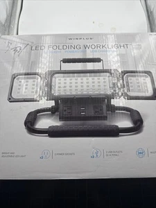 WINPLUS-LED Folding Worklight-Powerstrip 2 Sockets/2 USB Outlets/2100 Lumens - Picture 1 of 2