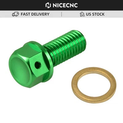 Tornillo magnético para tapón de drenaje de aceite para Kawasaki KX450F 2006-2015 KLX450R 2008-09 Foto 1 de 4