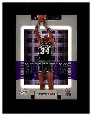 2003-04 Upper Deck Finite #103 Terry Cummings  2373/2999  Milwaukee Bucks MINT - Image 1 of 2