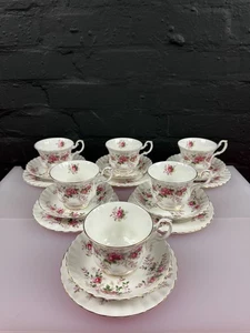 Juego de 6 tazas de té Royal Albert lavanda rosa tríos platillos y platos laterales - Imagen 1 de 7