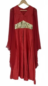 Rot & Gold Kostüm Kleid Langarm Theater Kostüm - 17” PTP, 53” lang - Bild 1 von 7