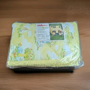 Edredón vintage 1978 Dundee Chix Country Sunshine amarillo bebé osos gatitos patos - Imagen 1 de 7