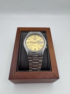Vintage Seiko 5 Automatic Men’s Watch 7009-3040 – Rare Gold Dial, Fully Working - Picture 1 of 16