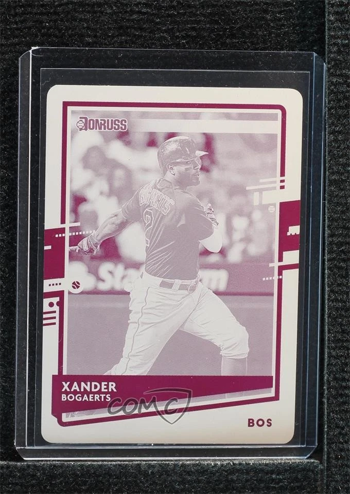 2020 Panini Donruss Printing Plate Magenta 1/1 Xander Bogaerts #75 0m0g - Image 1 of 3