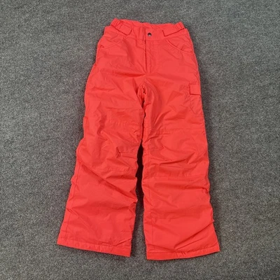 NUEVO Columbia Niñas Med 10/12 Nieve/Esquí Pantalones Forrados de Vellón Rosa Caliente Snowboarding Foto 1 de 4