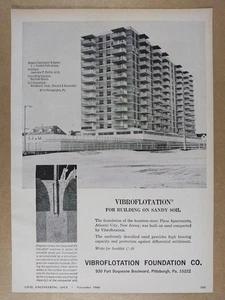 1966 Vibroflotation Foundation Plaza Apartments Atlantic City vintage print Ad - Picture 1 of 1