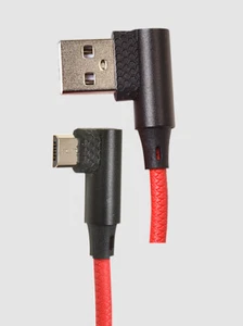 Datenkabel USB-A ? USB-Micro-B 90° Winkelstecker - Ladekabel - Bild 1 von 2