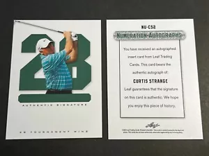 2012 Leaf Ultimate Golf MISSING AUTO/FOIL PROOF Numeration Curtis Strange - Picture 1 of 2