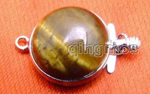 18 mm marrón redondo ojo de tigre natural 1 hebra accesorios para joyería-gp17 - Imagen 1 de 3