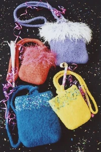 Fiber Trends Knitting Pattern AC-44 Party Purses - 2 styles of bags to knit felt - Picture 1 of 3