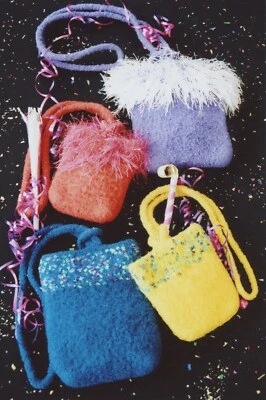 Fiber Trends Knitting Pattern AC-44 Party Purses - 2 styles of bags to knit felt - Image 1 of 3