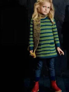 Tea Collection Toddler Girls 4 Marzella Stripe Sweater Tunic in Tidal - Picture 1 of 6