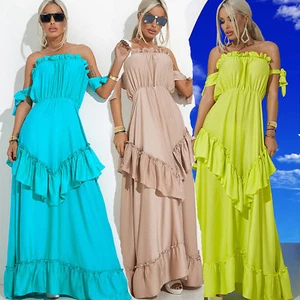 Mexton By Alina Maxikleid Strandkleid langes Bandeau- Kleid Sommerkleid XS S - Bild 1 von 10