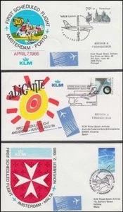 NETHERLANDS FIRST FLIGHT COVERS (x3) 1985-6 (ID:383/D39175) - Picture 1 of 1