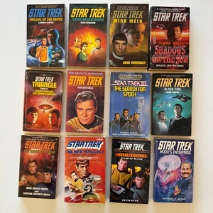 Star Trek Novels Bundle 12 Paperback Books Original Star Trek Characters - Picture 1 of 5