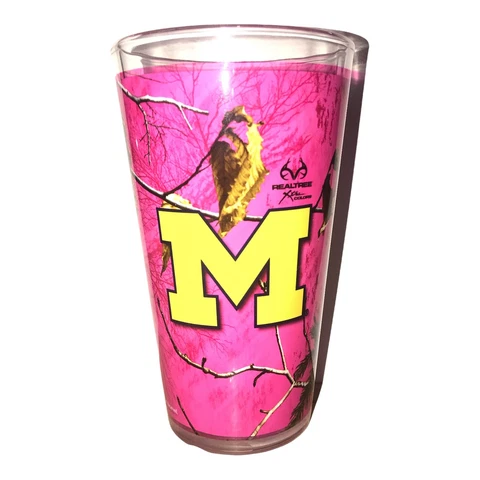 NCAA 16-Ounce Pink Camouflage Glass Pint Cover