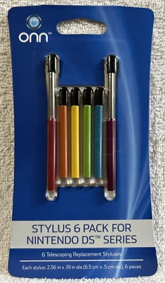 Onn Styuls 6 Pack For Nintendo DS Series - BRAND NEW! Factory Sealed! - Image 1 of 4