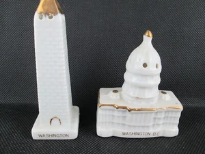 Vintage Set of Washington Monument & U.S. Capitol Salt and Pepper Shakers - Picture 1 of 3