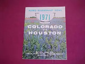 Programa Bluebonnet Bowl - Colorado Houston - 1971 - Imagen 1 de 1
