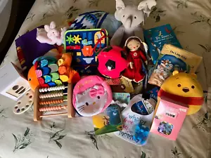 Lot of Brand New Child Baby Toys Games Blankets Books Mushie Melissa & Doug - Picture 1 of 8