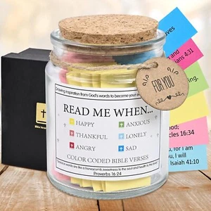 Bible Verses in a Jar, Read Me When Bible Verses Jar for Emotions and - Picture 1 of 6