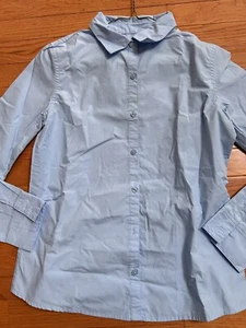 LKNW Cherokee Shirt Girls Size XL 14 - 16 Light Blue Long Sleeve School Uniform - Picture 1 of 5