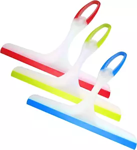 Shower Squeegee for Glass Doors, 3Pcs Bathroom Squeegee for Shower Glass Cleaner - Picture 1 of 12