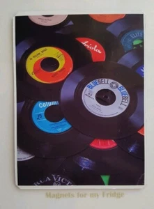 VINTAGE 45 SINGLES / MUSIC RECORDS FRIDGE MAGNET - M194 F - Picture 1 of 1