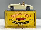 Vintage Matchbox Lesney No.19B MGA Sports Car 1958 Mint,in B5 box all original.