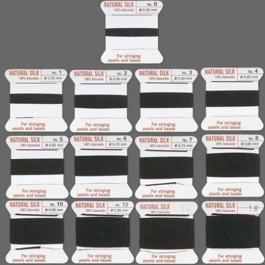 Aguja adjunta cuerda de seda Griffin hilo anudado de perlas Foto 1 de 3