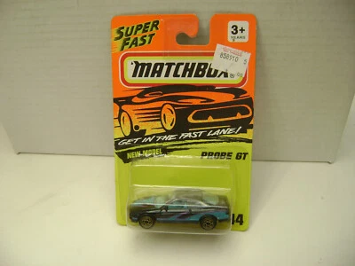 Ford Probe GT 1993 Matchbox Superfast #44 negro nuevo en tarjeta Foto 1 de 4
