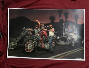 Hot Rod and Harleys Easyriders Harley Davidson David Mann Posterdruck gerahmt - Bild 1 von 3