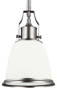 Feiss Hobson 1 Light 8 inch Mini-Pendant, Satin Nickel, P1351SN - Picture 1 of 1