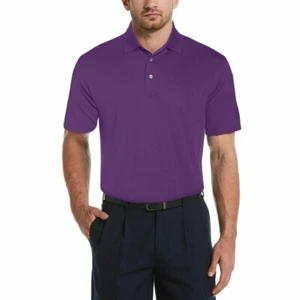 PGA TOUR-AIRFLUX   PURPLE S   Classic Fit Short Sleeve Men's Polo shirt - Picture 1 of 11