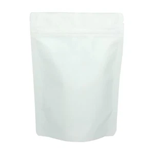 Matte White Resealable Food Storage Pouches Zip Lock Aluminum Foil Bags Stand... - Picture 1 of 6