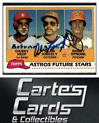 Alan Knicely Bobby Sprowl 1981 Topps #82 Astros TTM/IP Auto Signed by 2 - Image 1 of 2