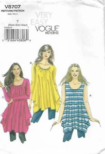 B255 VOGUE V8707: TOP SIZE 4-14 SEWING PATTERN - Picture 1 of 3