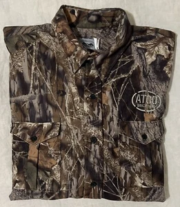 Vintage Mossy Oak Original Breakup Long Mesh Sleeves Bow Hunting Shirt Men’s 2X - Picture 1 of 11