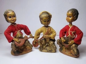 "Instrumentos musicales de Navidad de colección Tilso Golden Fantasy Pixie Elf 7"" MCM necesita TLC - Imagen 1 de 16