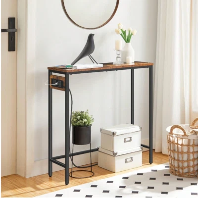 Console Table With Power Outlets, Slim Console Table With Charging Station, Hall - Image 1 of 4